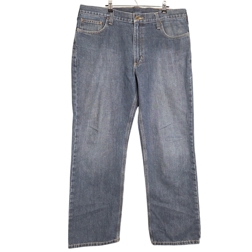 Carhartt Jeans Mens 38x32 Straight Relaxed Medium-Dark Wash Blue Denim Pants‎